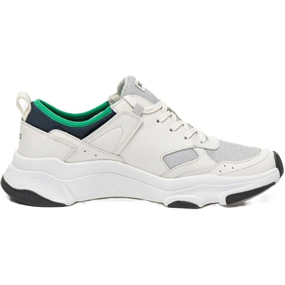Hugo Boss Mens Asher Leather Running Sneakers / White
